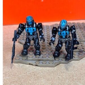 Lot of 2 Mega Construx Halo ODST AMBUSH 96931 Figures Armor and Weapons 2011